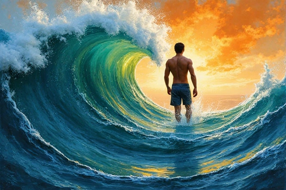 Imagen abstracta que representa energía y vitalidad masculina